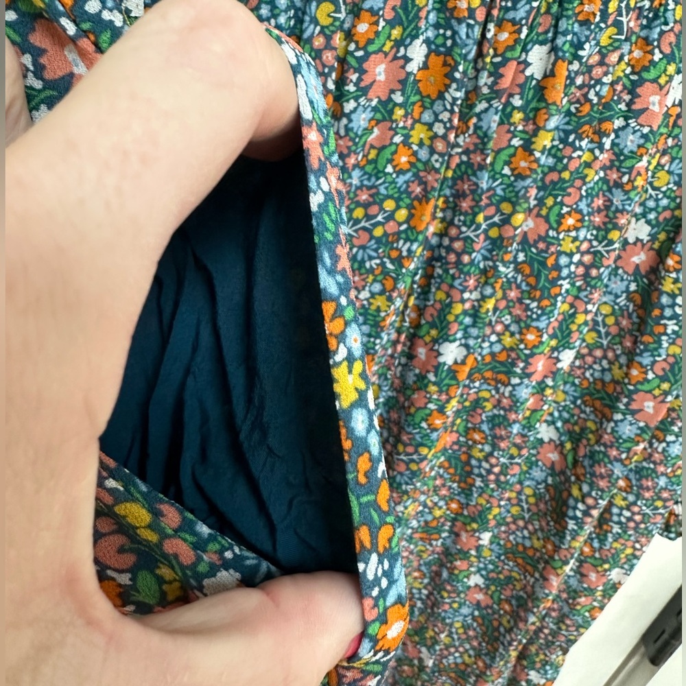 Boden Floral V-Neck Dress - Multicolor - Picture 5 of 6